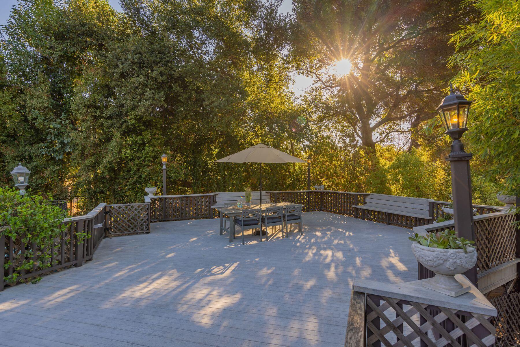 1270 Foothill Road Ojai, CA 93023 - Photo 42 of 47 a view of a backyard with sitting area