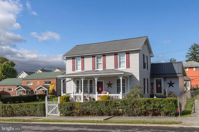 a front view of residential houses