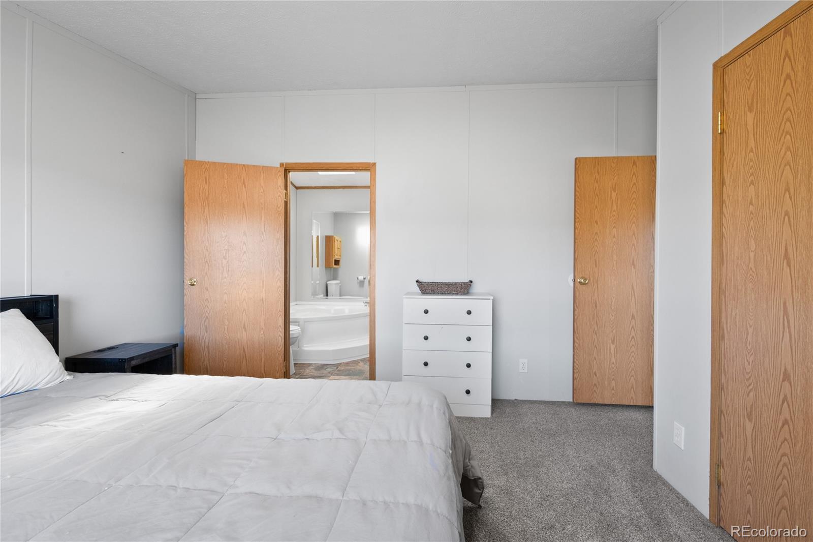 7027 Frelinghuysen Road Fort Garland, CO 81133 - Photo 25 of 47 a bedroom with a bed and cabinets