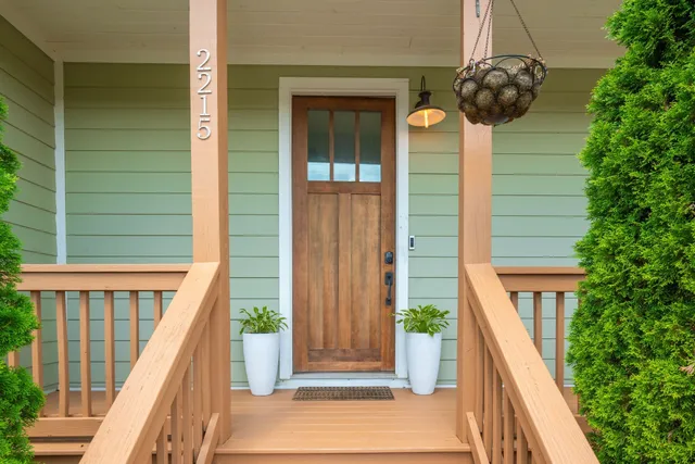 a view of a entryway door front of house