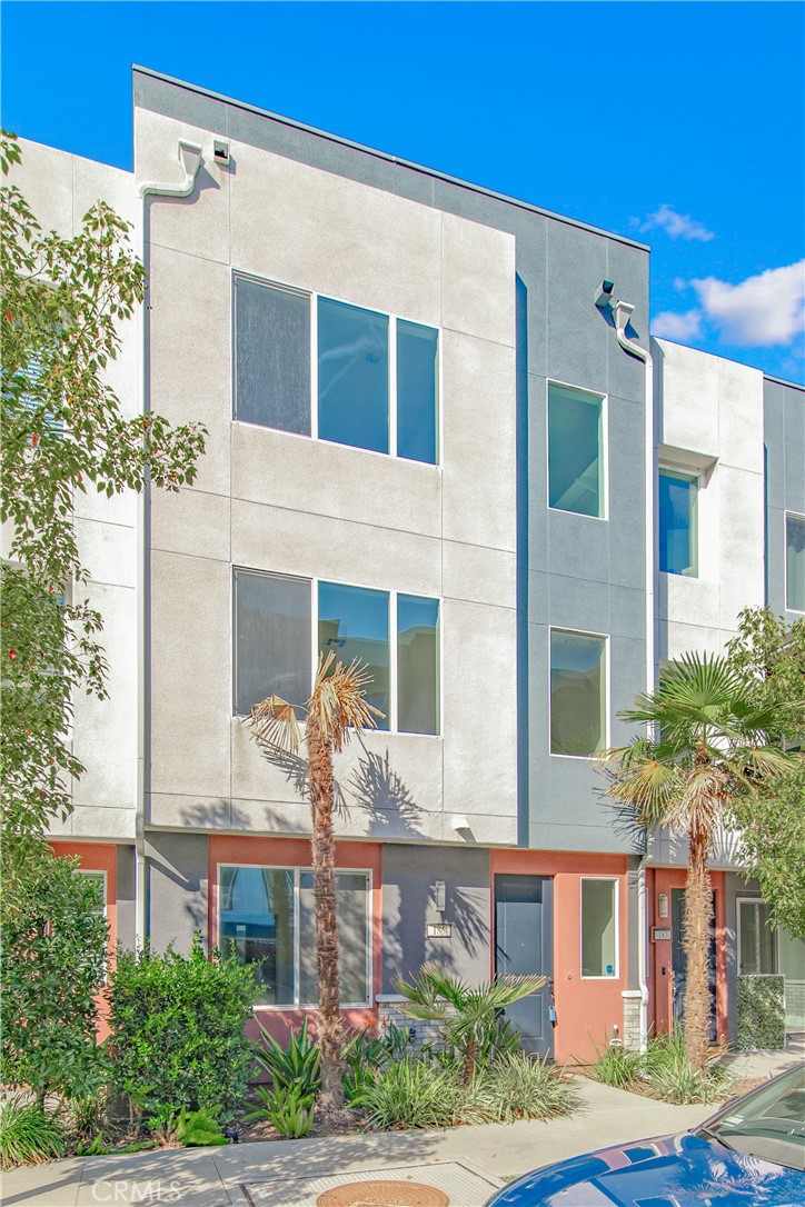 a front view of a building