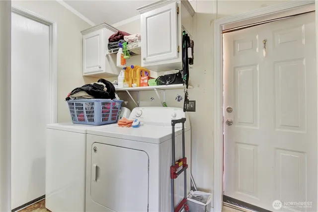 a room with storage and utility