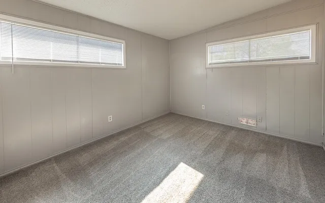 an empty room with a window