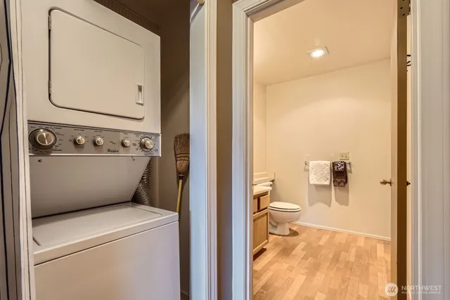 a view of a balcony with trees