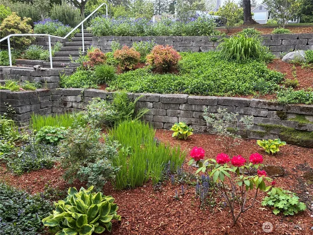 a view of a hallway with a chandelier