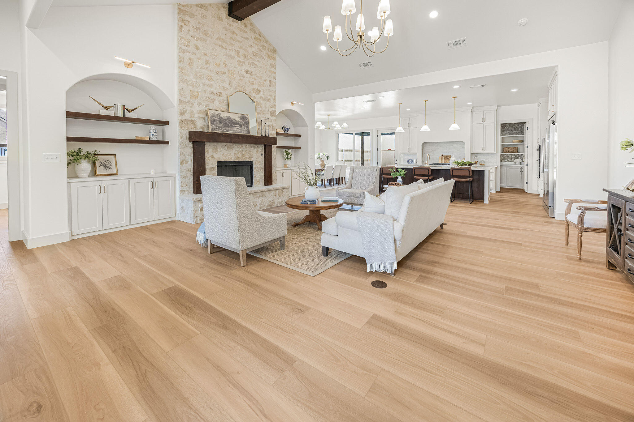 4622 138th Place Lubbock, TX 79424 - Photo 8 of 48 a living room with furniture and a fireplace