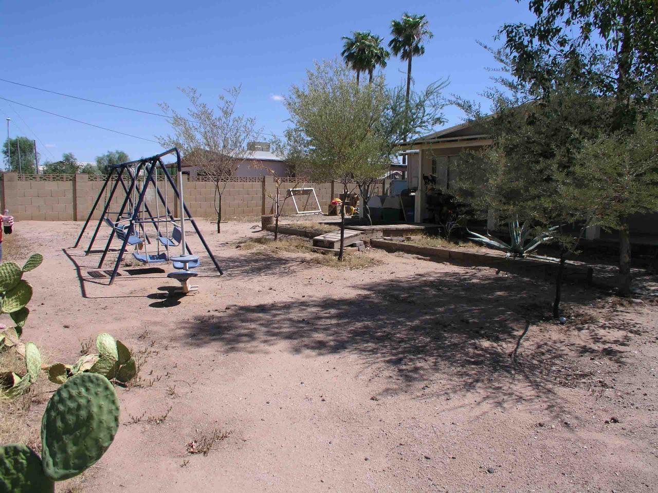 Big fenced back yard