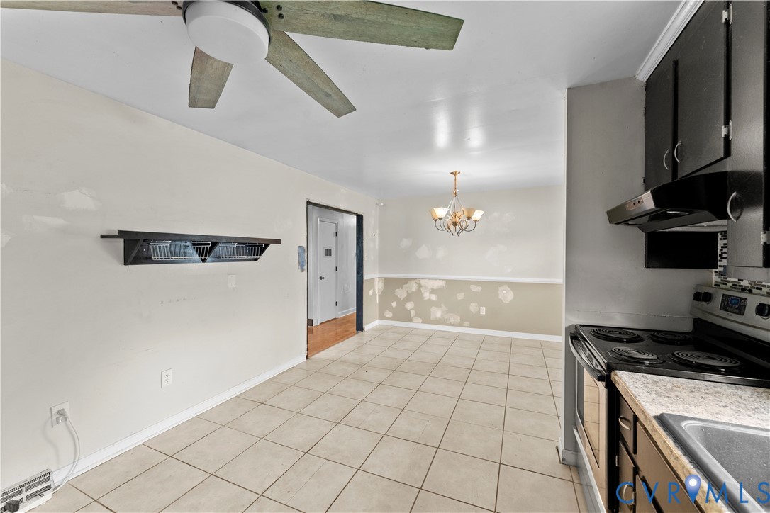 3500 Respess Road Midlothian, VA 23112 - Photo 22 of 48 Kitchen and dining area featuring tile flooring, d