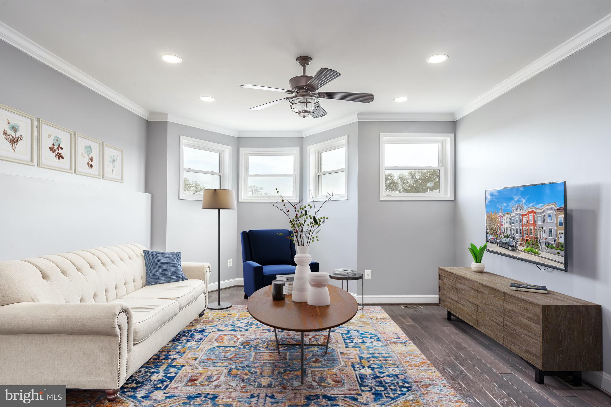 29 Q Street Northeast, Unit 2 Washington, DC 20002 - Photo 2 of 28 Virtually staged-living room.