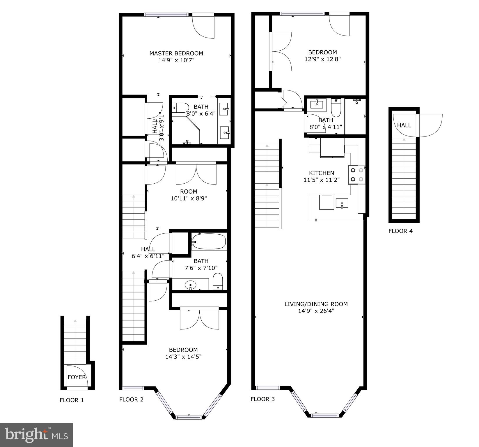 29 Q Street Northeast, Unit 2 Washington, DC 20002 - Photo 28 of 28 Floor plan #2.
