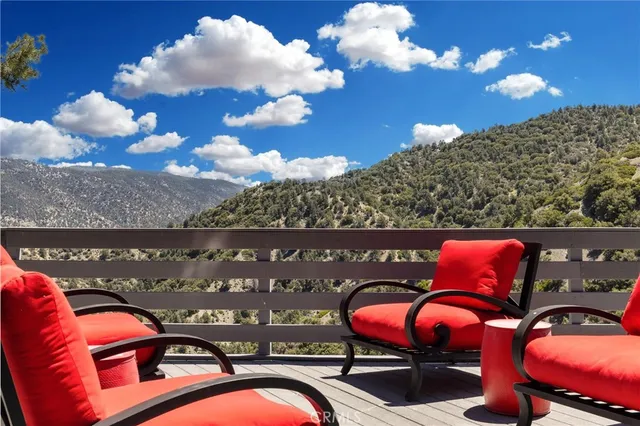 a view of a chairs in a balcony