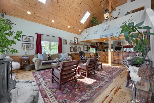 a living room filled with furniture