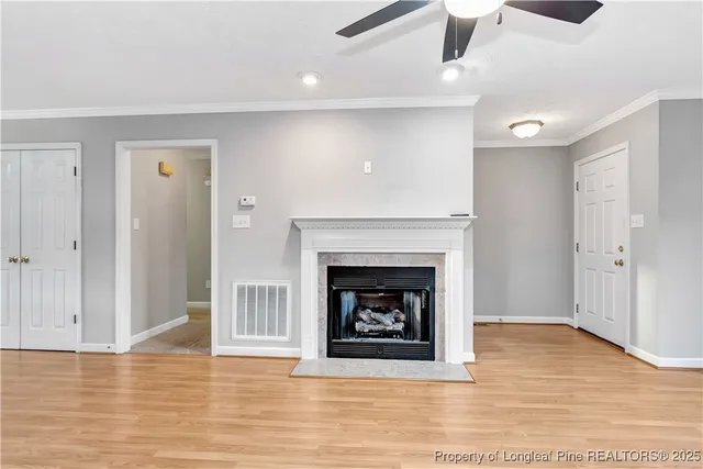 a view of a livingroom with a fireplace