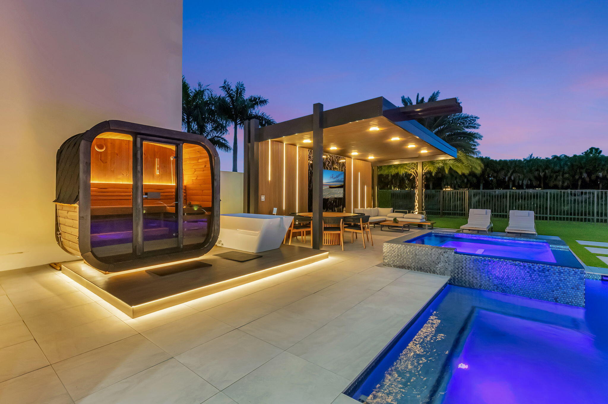 9083 Benedetta Place Boca Raton, FL 33496 - Photo 78 of 112 a view of swimming pool with outdoor seating and yard in the back