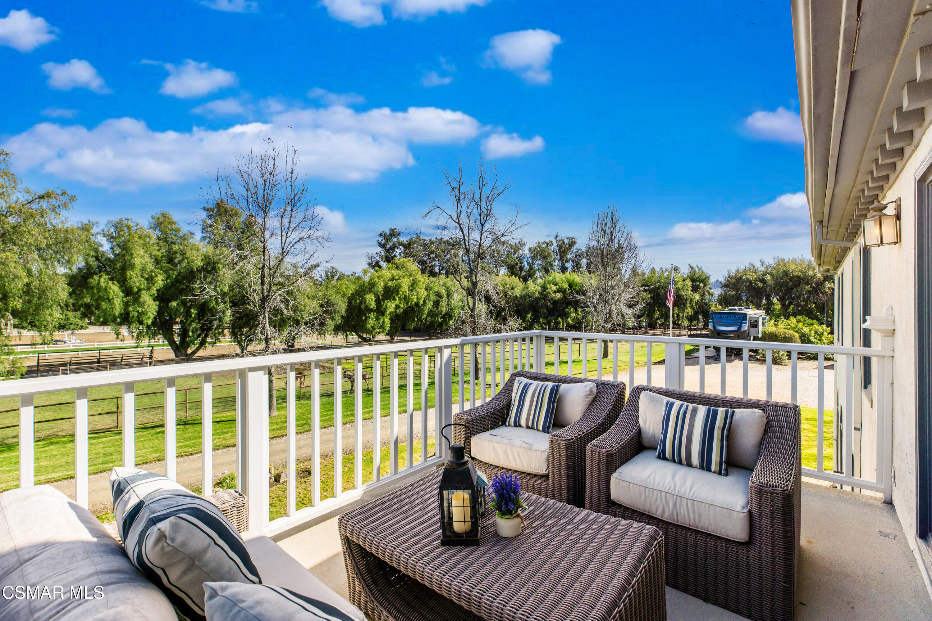 5501 Balcom Canyon Road Somis, CA 93066 - Photo 45 of 77 Upstairs Balcony- Overlooking Farm