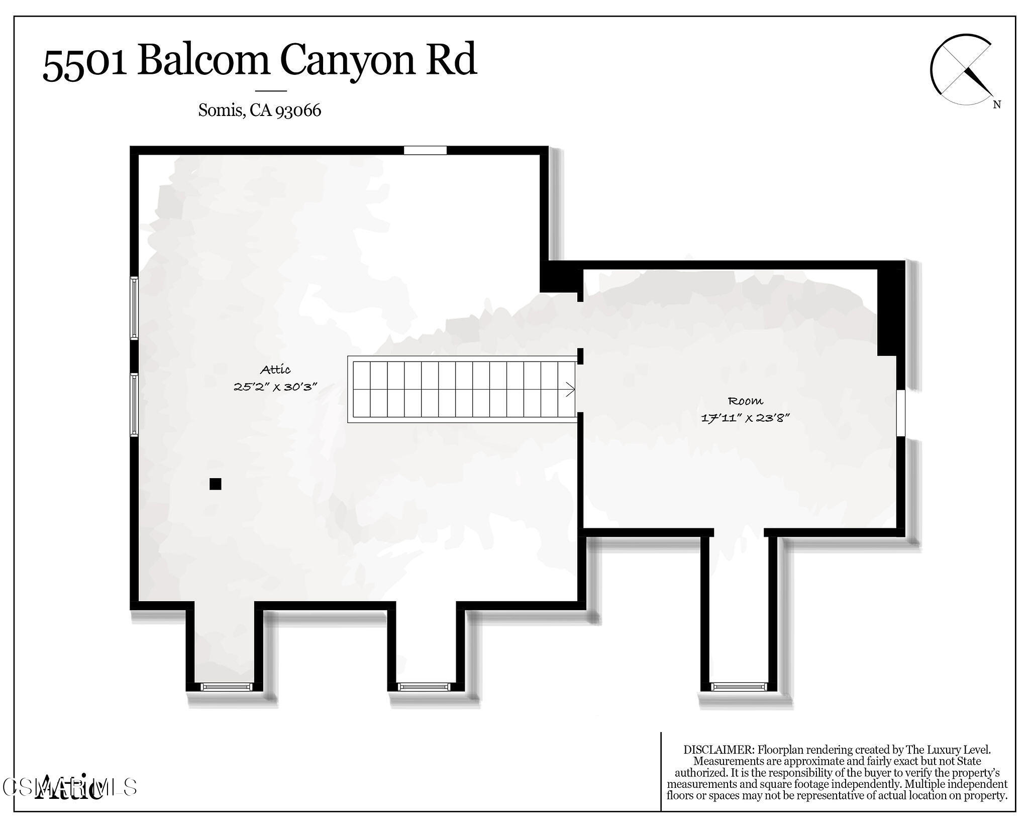 5501 Balcom Canyon Road Somis, CA 93066 - Photo 77 of 77 Floorplan- Attic Space