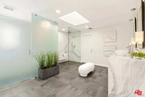 a view of a potted plant in a kitchen