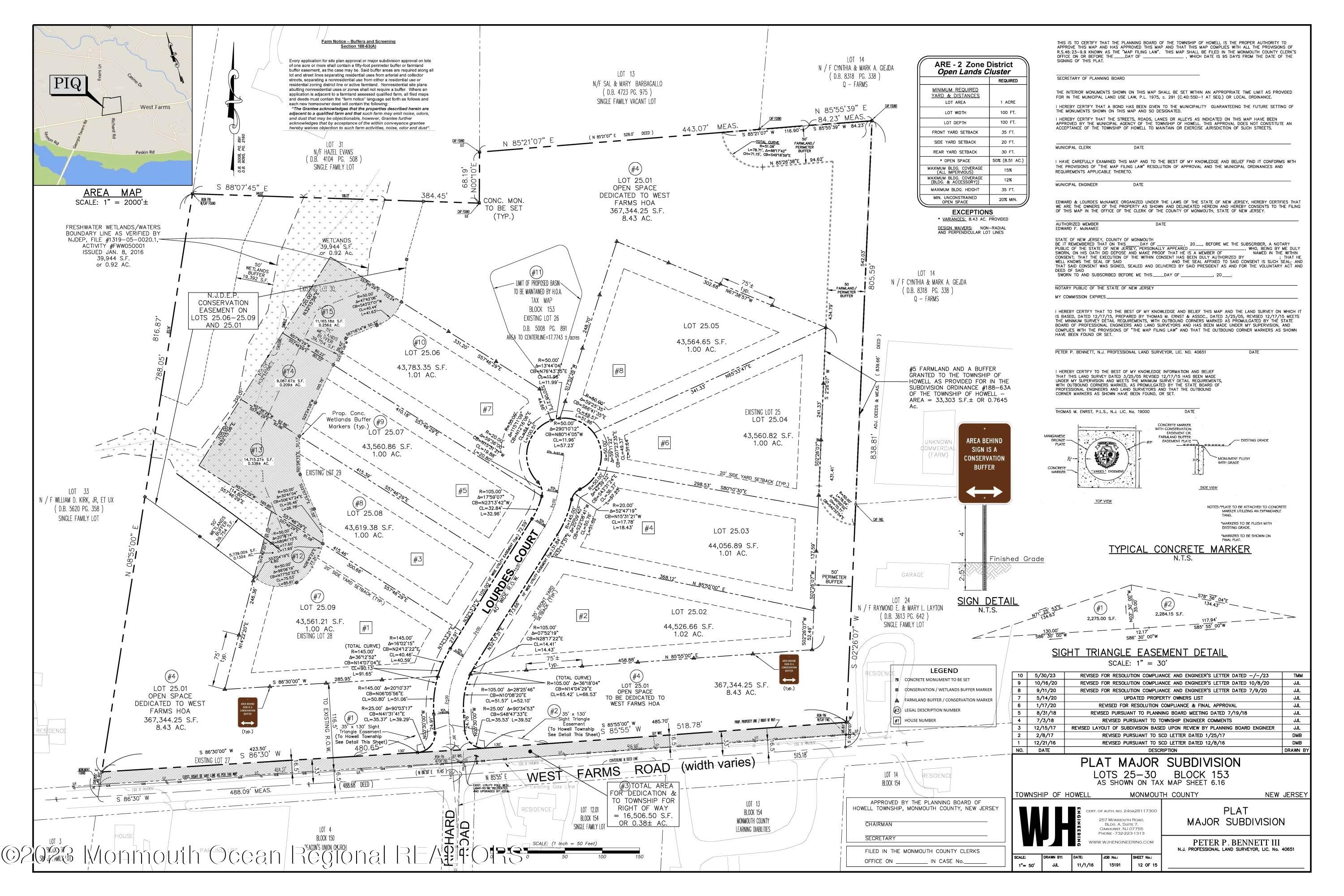 0 West Farms Road Farmingdale, NJ 07727 - Photo 1 of 2 Final Plot Plan West Farm