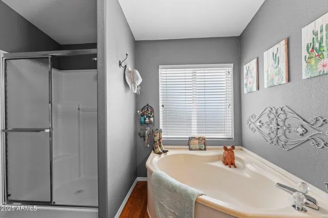 a bathroom with a sink a mirror and a shower