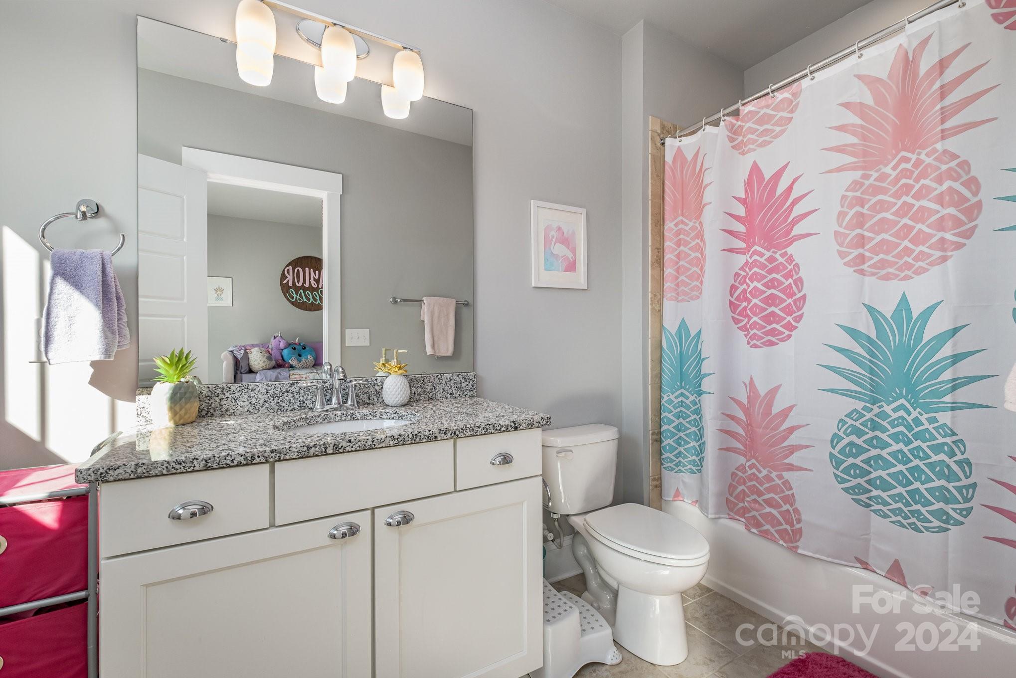 2289 Tatton Hall Road Fort Mill, SC 29715 - Photo 26 of 48 a bathroom with a granite countertop toilet sink and mirror