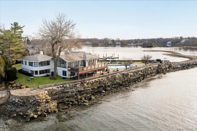 a view of a building with lake view