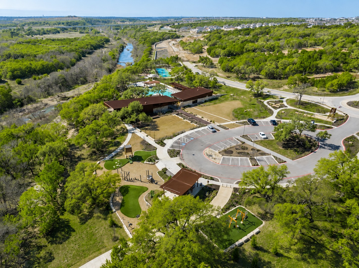 213 Diamondback Drive Georgetown, TX 78628 - Photo 29 of 37 Enjoy resort-style amenities including pools, fitness center, pickleball and sport courts, parks, playgrounds, private dog park, miles of scenic trails, and HOA lawn care with weekly mowing and seasonal maintenance.