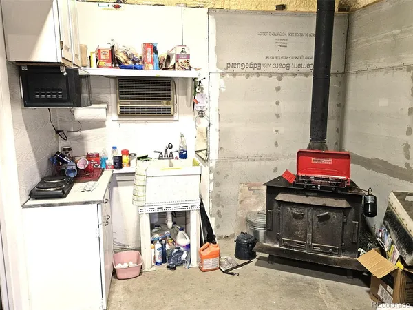 a view of yard covered with snow