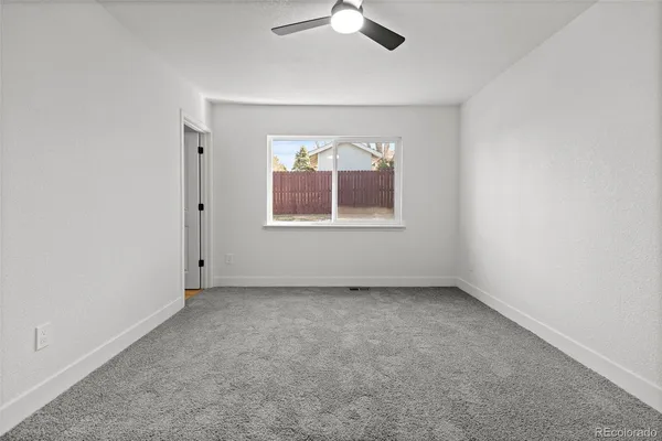 an empty room with a window