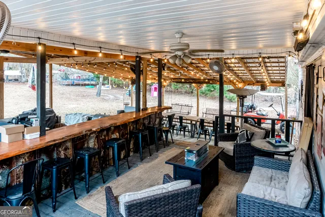 a view of a living room with balcony