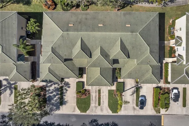 an aerial view of multiple house