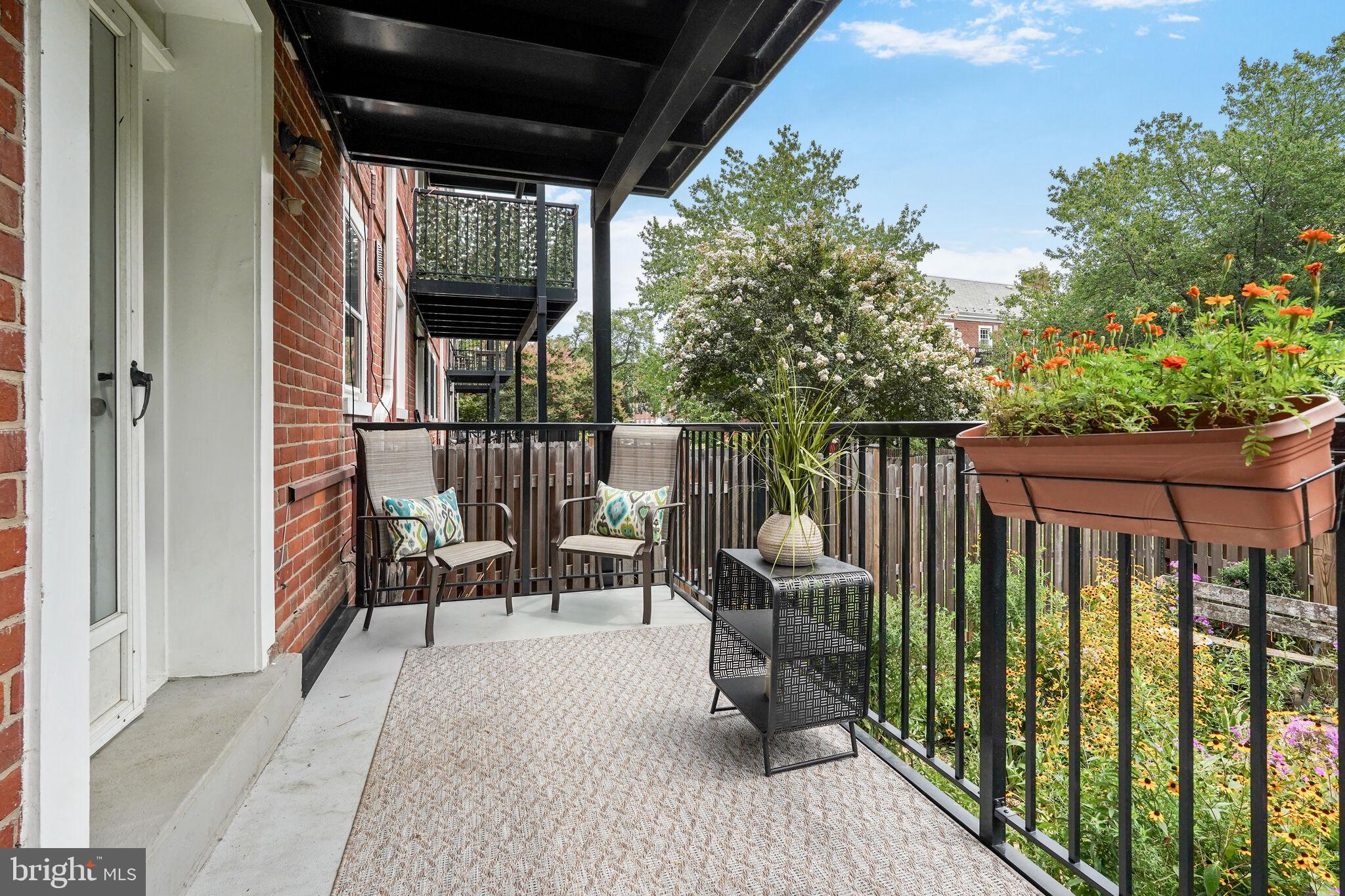 3050 South Buchanan Street, Unit A2 Arlington, VA 22206 - Photo 11 of 32 Balcony overlooking courtyard