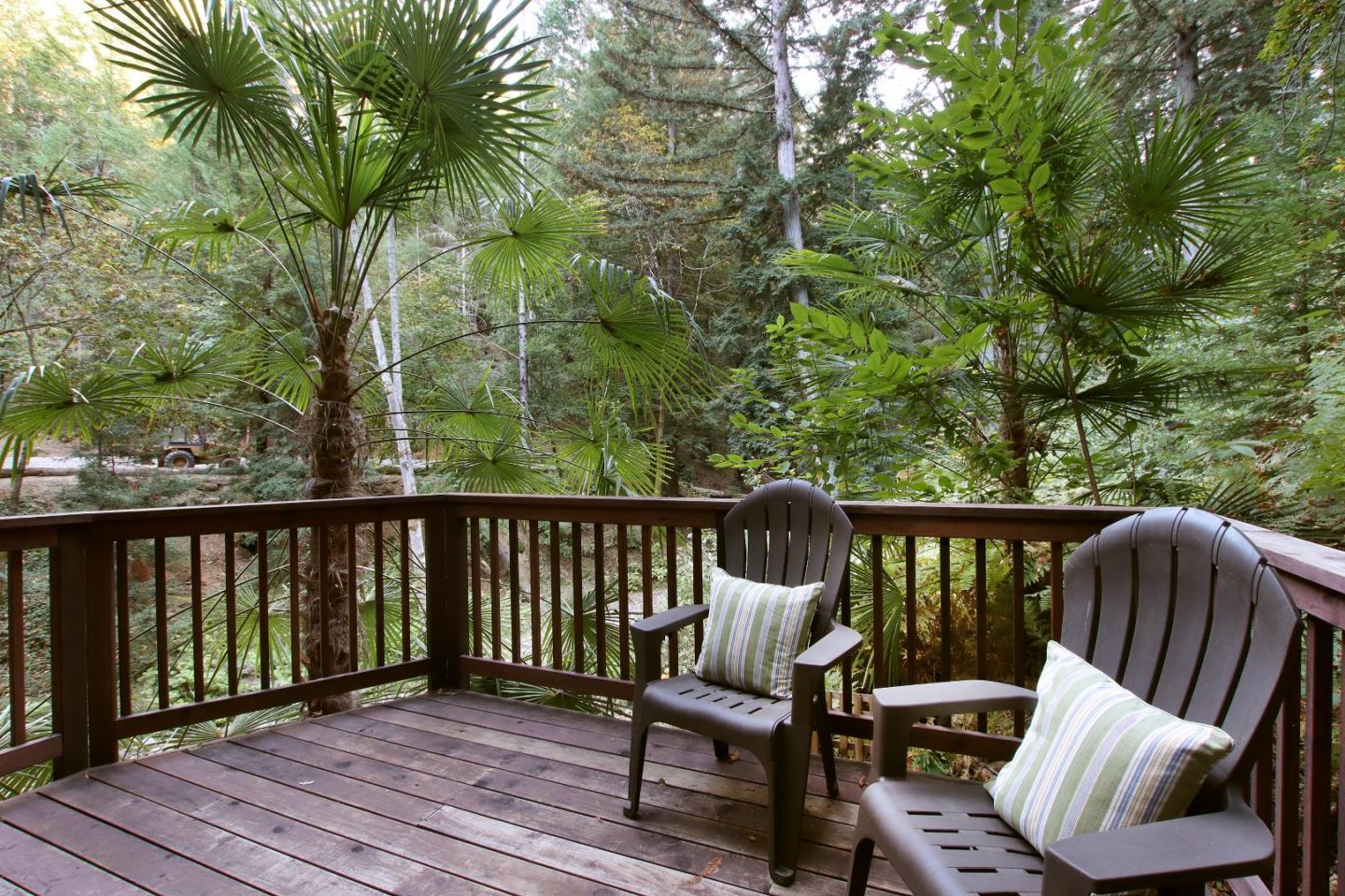 16770 Redwood Lodge Road Los Gatos, CA 95033 - Photo 55 of 122 a view of balcony with wooden floor and outdoor seating