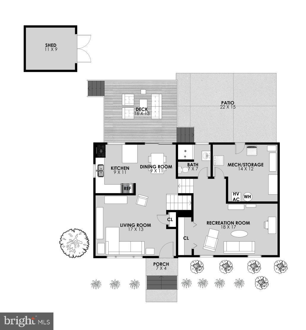 6519 Haystack Road Alexandria, VA 22310 - Photo 36 of 37 Main and lower level floor plan
