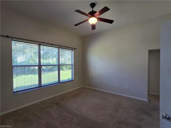 an empty room with a window