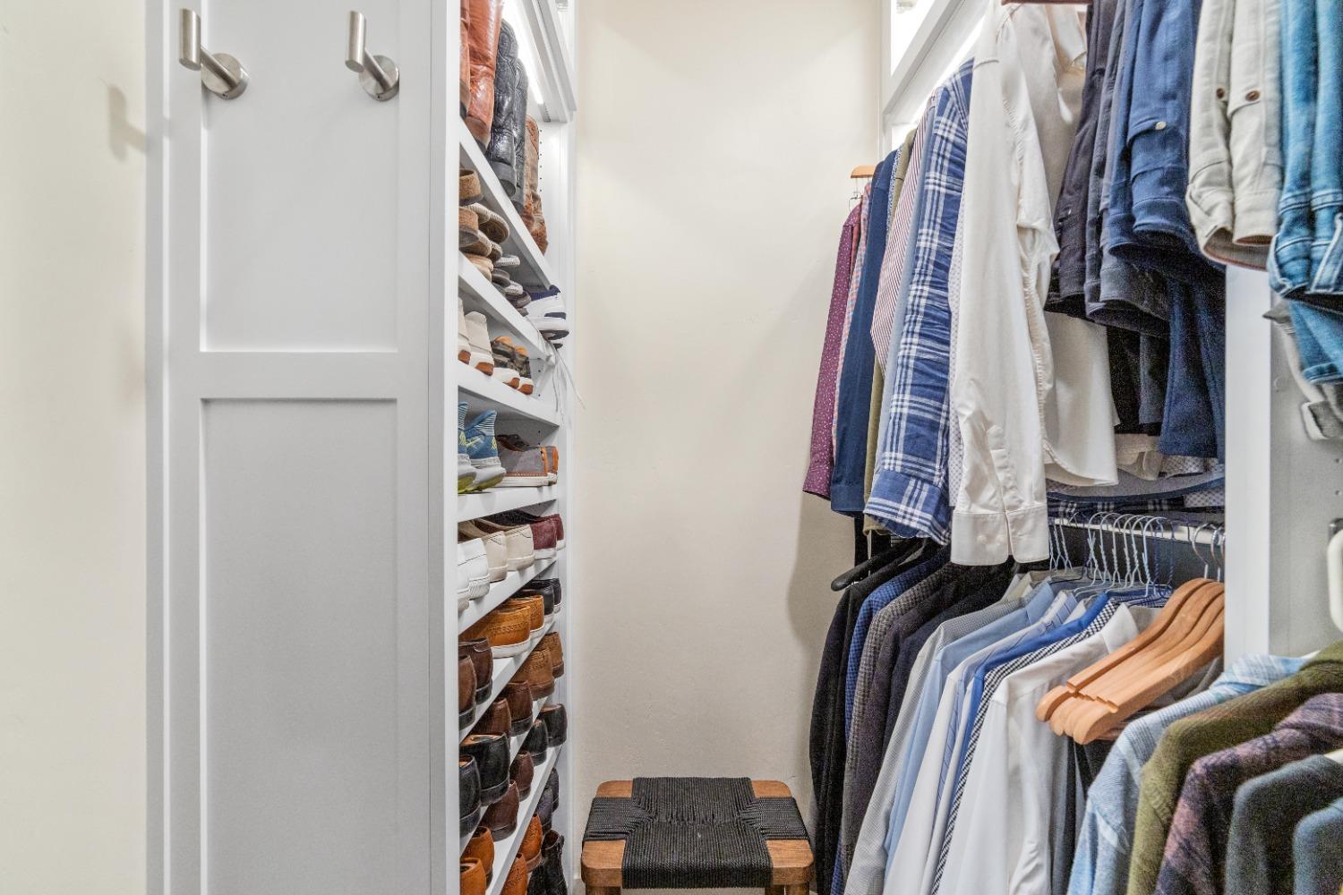8465 Serene View Road Granite Bay, CA 95746 - Photo 45 of 70 a view of walk in closet with clothes and shoes