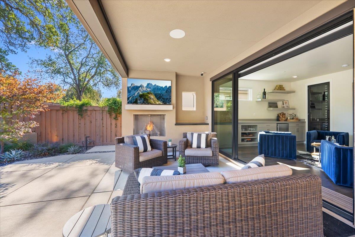 8465 Serene View Road Granite Bay, CA 95746 - Photo 57 of 70 a outdoor space with patio furniture and a fireplace