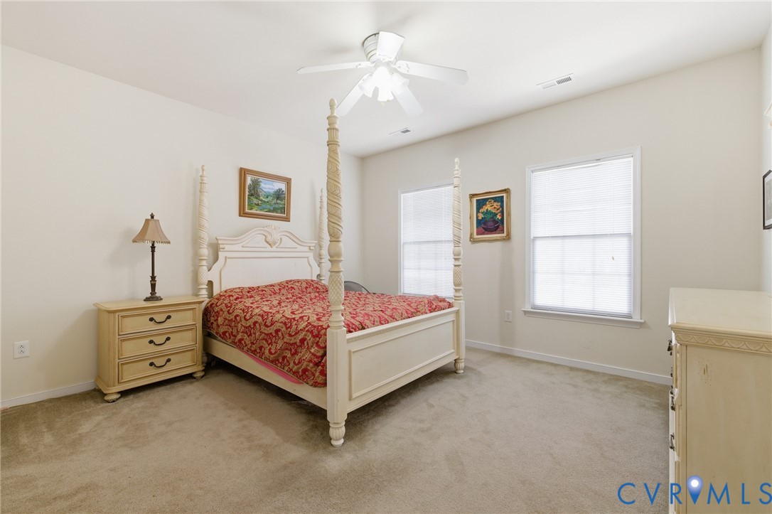 1306 Bach Terrace Midlothian, VA 23114 - Photo 22 of 51 Bedroom w/carpet and ceiling fan.
