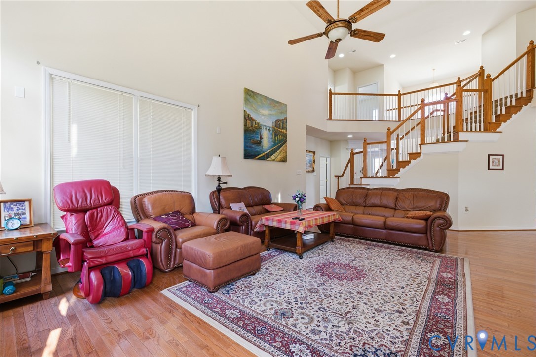 1306 Bach Terrace Midlothian, VA 23114 - Photo 10 of 51 View from fireplace showing the beautiful staircas