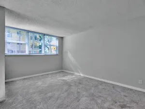 an empty room with a window