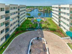 a view of a city with tall buildings