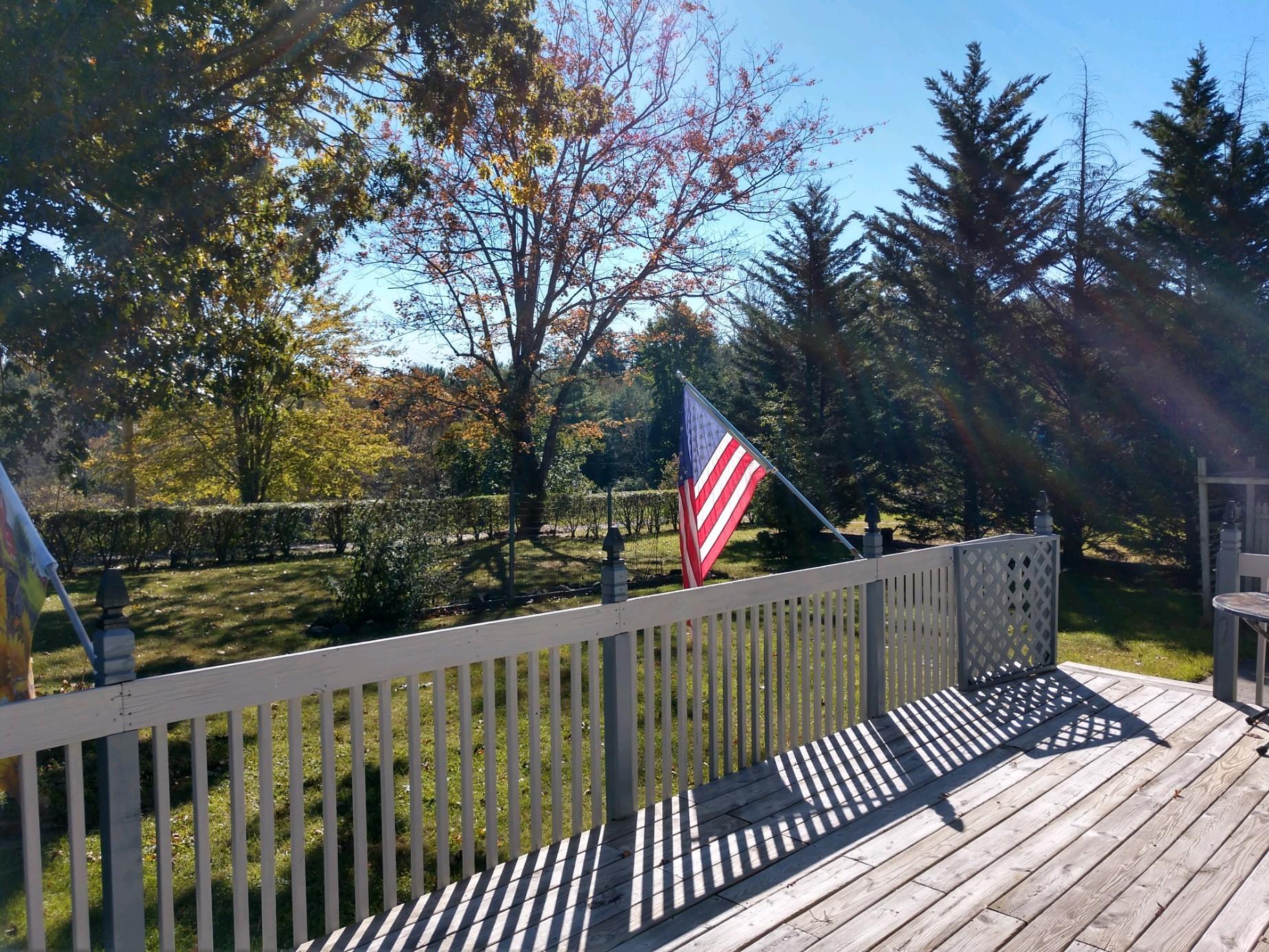 152 Oak View Lane Northeast Riner, VA 24149 - Photo 29 of 39 a view of deck with wooden floor and outdoor seating