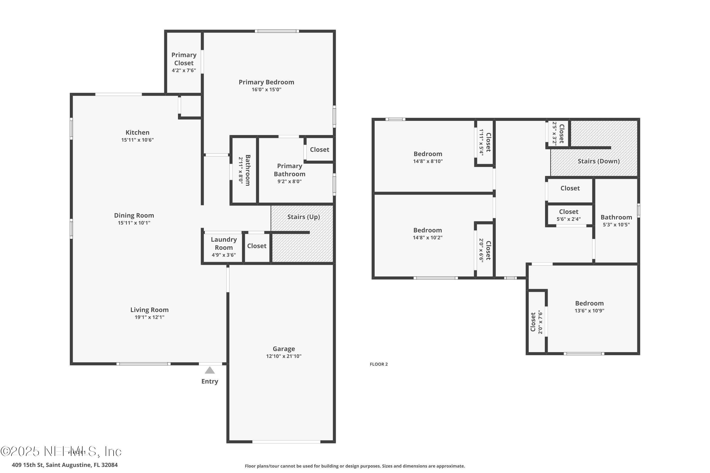 409 Fifteenth Street St. Augustine, FL 32084 - Photo 43 of 45 Floor Plan Combined