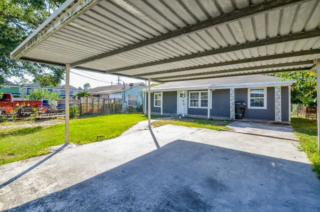 a view of swimming pool with yard