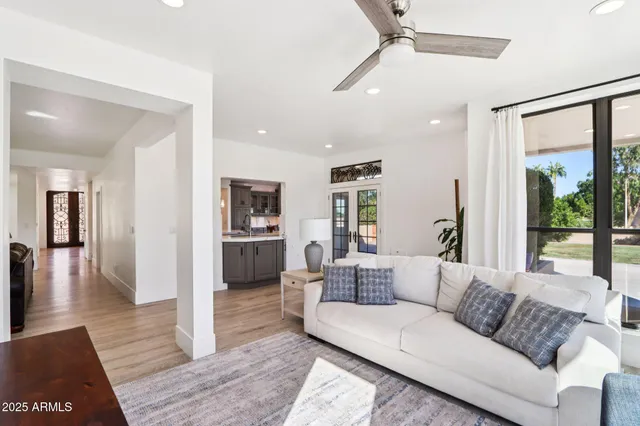a kitchen with a sink stove and refrigerator