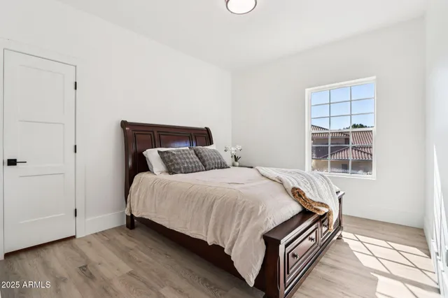 a view of a patio with table and chairs