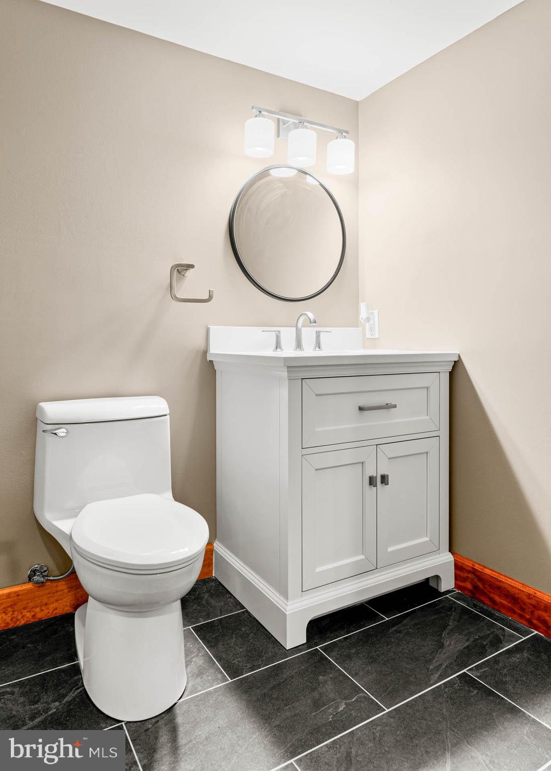 1311 Hagys Ford Road Penn Valley, PA 19072 - Photo 70 of 80 a bathroom with a toilet a sink and a mirror