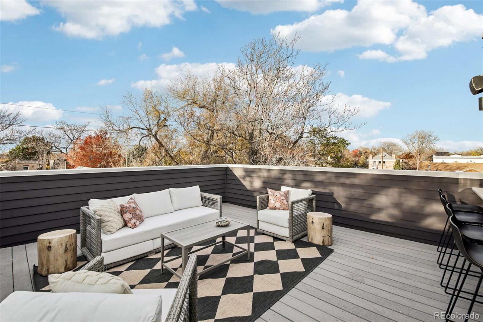 2825 Stout Street Denver, CO 80205 - Photo 30 of 42 a view of roof deck with furniture