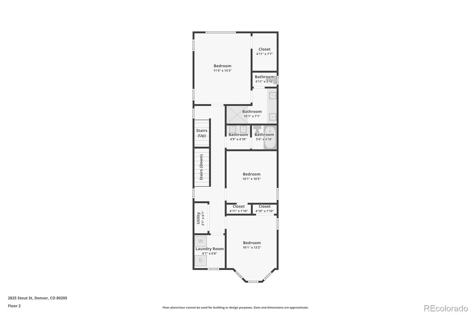 2825 Stout Street Denver, CO 80205 - Photo 41 of 42 a picture of a floor plan
