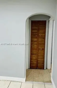 a view of wooden door