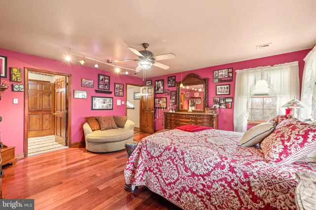 a view of a room with racks